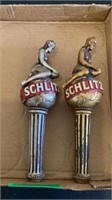 (2) Old Schlitz Beer Tap Handles