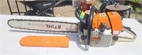 Stihl  046 chain saw runs.