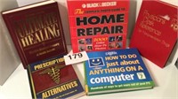 HARDBACK BOOKS, HEALING, COMPUTER, ETC