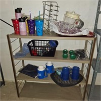 SHELVING UNIT WITH CONTENTS