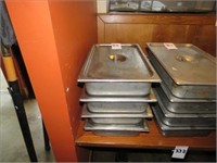 LOT, (4) 4-1/2"D SS HOTEL PANS W/LIDS