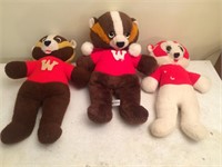 Vintage Wisconsin Badgers Plush Toys