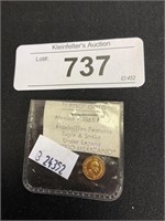 1 1822-23 Gold Mexican Peso.
