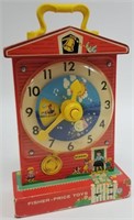 Vintage Fisher Price Music Box Teaching Clock