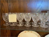 LOT #2 Donegal Waterford 12pc Claret Glasses 5 1/4