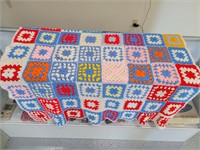 Hand Crochet Lap Blanket Afghan