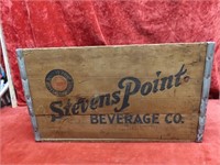 Stevens Point Beverage co wood crate.