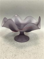 Purple Satin Viking Glass Decorative Bowl
