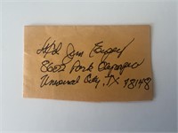 WWII pilot original signature