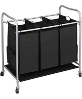 (N) Roham Laundry Sorter Basket With Rolling Cart