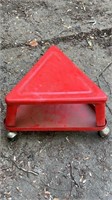 18" triangular mechanics stool