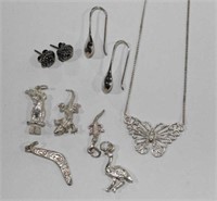 Qty of silver jewellery to incl. 5 sterling silver