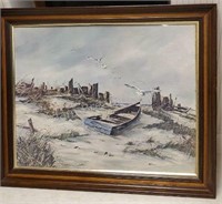 Vintage wood framed Abandoned print by Dee