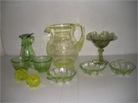 Green Depression Glass