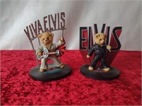 2 ELVIS BE MY TEDDY BEAR COLLECTION FIGURES