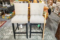 (2) Fabric Bar Stools