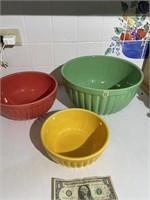 Set of 3 Mixing Bowls Made in Portugal