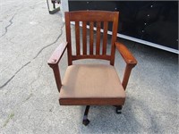 Mission oak style desk chair.