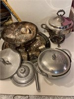 Mix of silver plate, stainless, guardian ware and