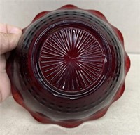 Ruby red bowl