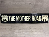 Rout 66 Mother Road Sign 1997 24"x6? Metal