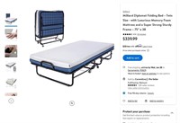 N1602  Milliard Diplomat Folding Bed Twin 75 x