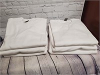 New QTY 6 Gildan Heavy Blend White Sweatshirts - M