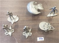 Various Star Trek Pewter Collectible Pieces,