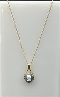 Antique 10k Gold Cameo Necklace