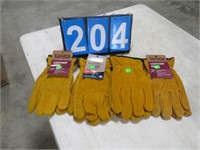 4 PAIRS OF LEATHER GLOVES