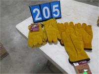 2 PAIR OF LEATHER GLOVES AND 3 RIGHT HANDED GLOVES