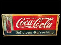 1935 LARGE COCA COLA ADVERTISING SIGN