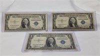 3 1935 $1 silver certificates