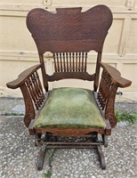 Antique Ornate Wooden Rocking Chair