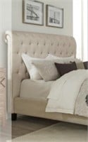 Cameron Queen Low Profile Bed Ivory - Headboard
