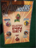 Vtg. Avengers Collectors PIn Set