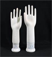 2 Vintage General Porcelain Glove Molds