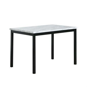 Metal Table  Faux Marble Top