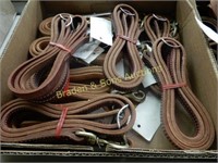 GROUP OF 10 HIGH QUALITY LEATHER TIE DOWNS