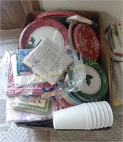 Box of Plates & Napkins