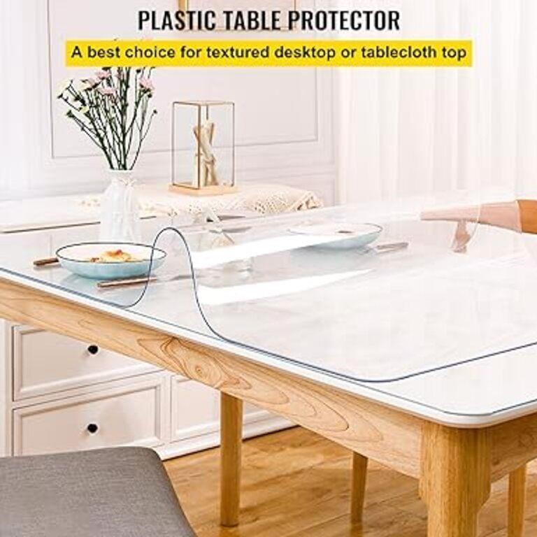 VEVOR Plastic Table Cover 42 x 78 Inch, 1.5 mm