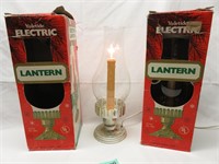 2 Electric Lanterns Christmas Lights in Orig Boxes