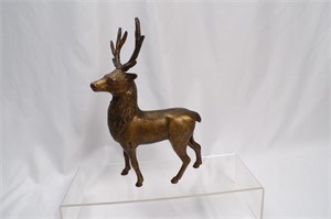 8-9" Tall Stag Cast Iron Coin Bank