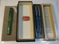 Vintage Pen Lot Sheaffer Fountain & Papermate Set