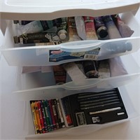 Pastels & Oil Colors in Drawer Organizer