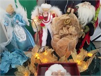 Lot Christmas angels and Santa's and more