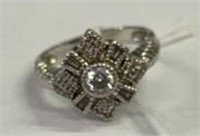 Sterling Silver  & CZ Gems Ring