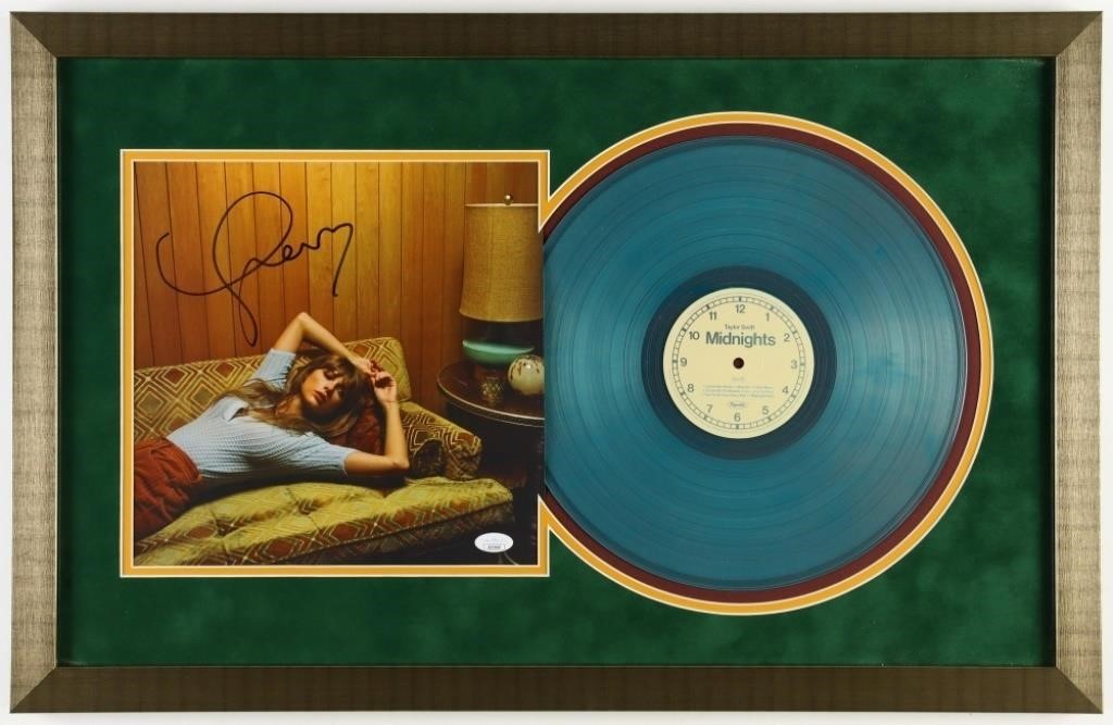 Autographed Taylor Swift Vinyl Display