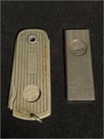 1940's Guillotine Style Heavy Cigar Cutter Marked