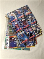 72 Late 80's & 90's Blue Jays Baseball Cards